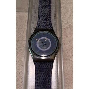 Wristwatch SWATCH Gent ALEXANDER (GX123)-NEW/NOS-blue leather/classic-very nice!
